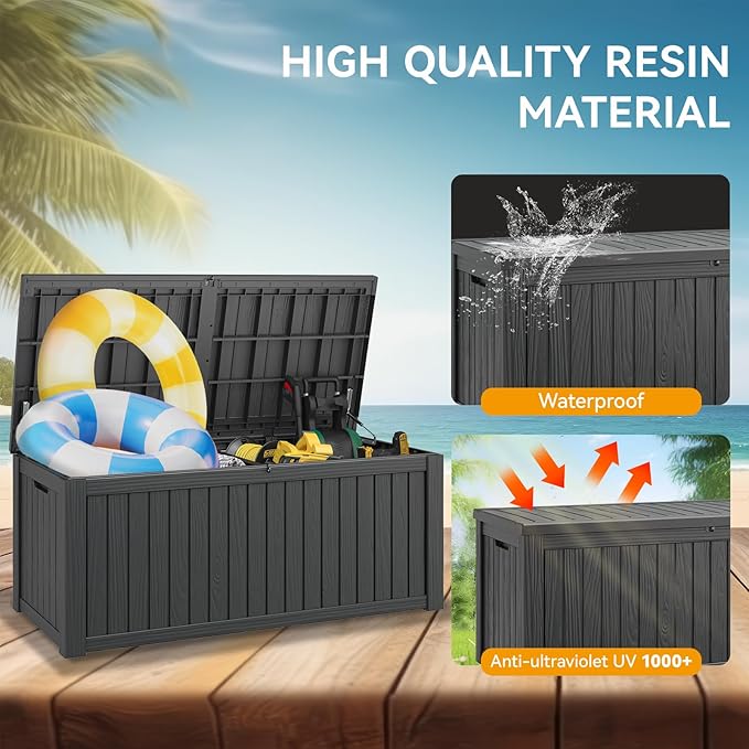NUNU LAB 220 Gallon Outdoor Storage Box Waterproof, Outside Package Delivery - Image 7