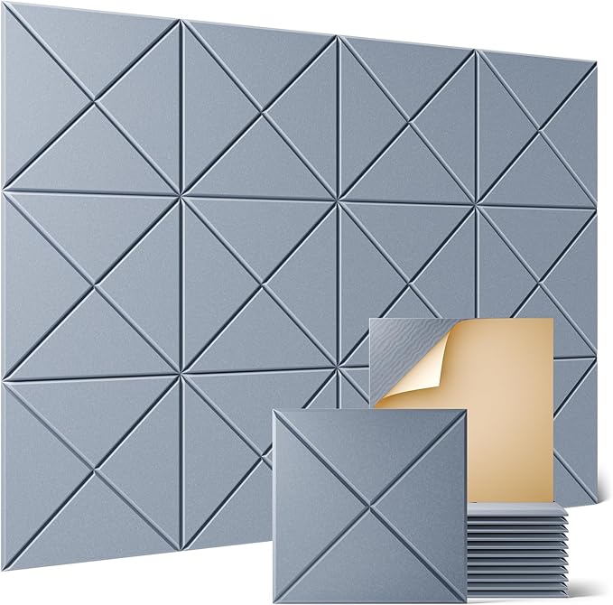 Sonicism 12 Pack X-Lined Acoustic Panels by Sonicism