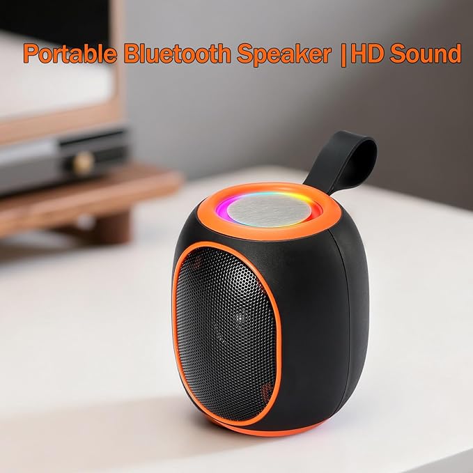 Portable Bluetooth Speaker – 8W HD audio quality, TWS stereo pairing, LED light - Image 4