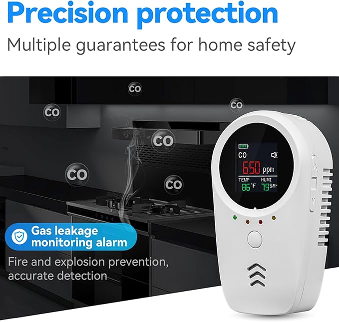 Rechargeable 5-in-1 Carbon Monoxide & Natural Gas Detectors - Image 5