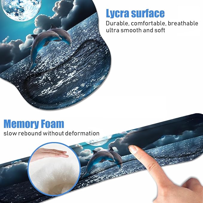Keyboard Wrist Rest + Mouse Pad Wrist Support Set - Image 5
