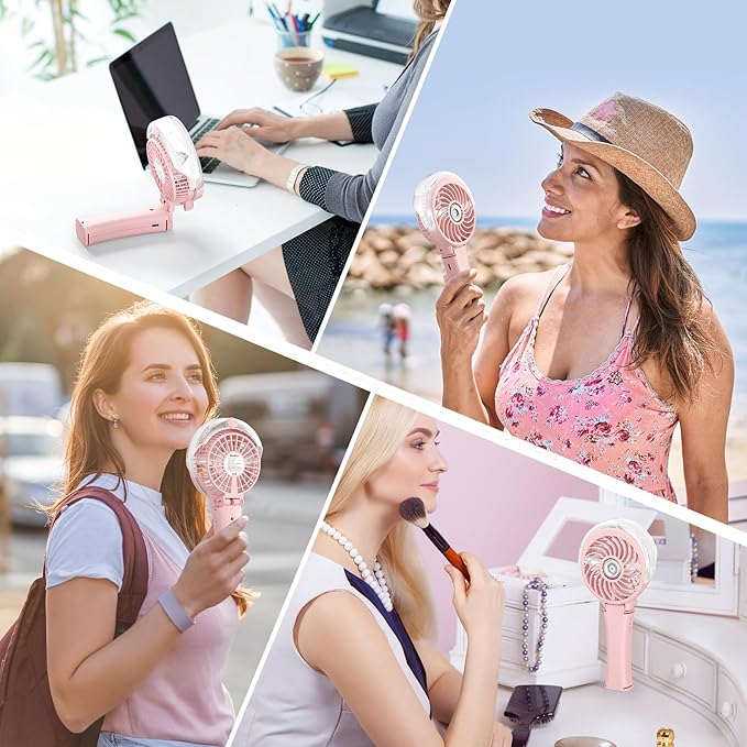 HandFan 2025 Upgraded Portable Misting Fan, Two Button Easy Operation, Handheld - Image 8