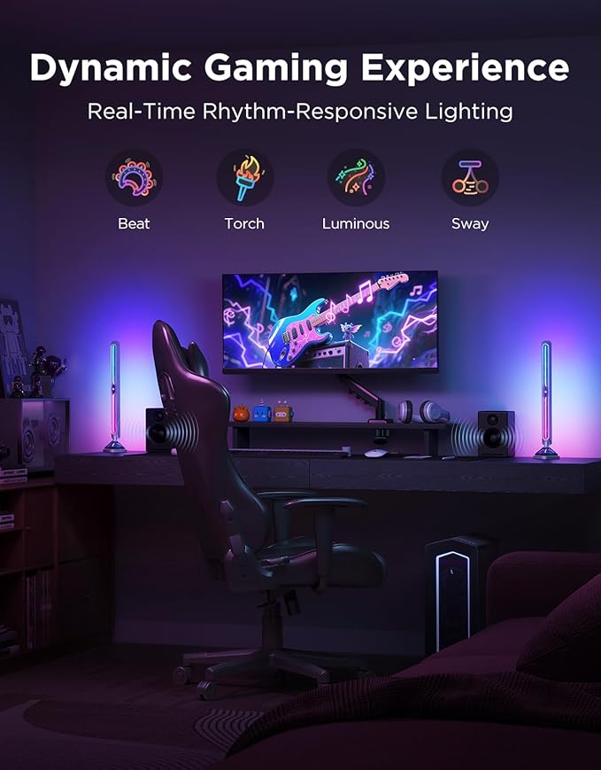 Govee Gaming Light Bars Pro, Upgraded 16-Inch Smart Triple-Sided RGBIC - Image 5