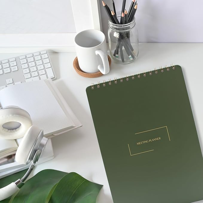 | Meeting Notebook for Work | 8.25" x 11.75" | Project Planner | Simple Design - Image 4