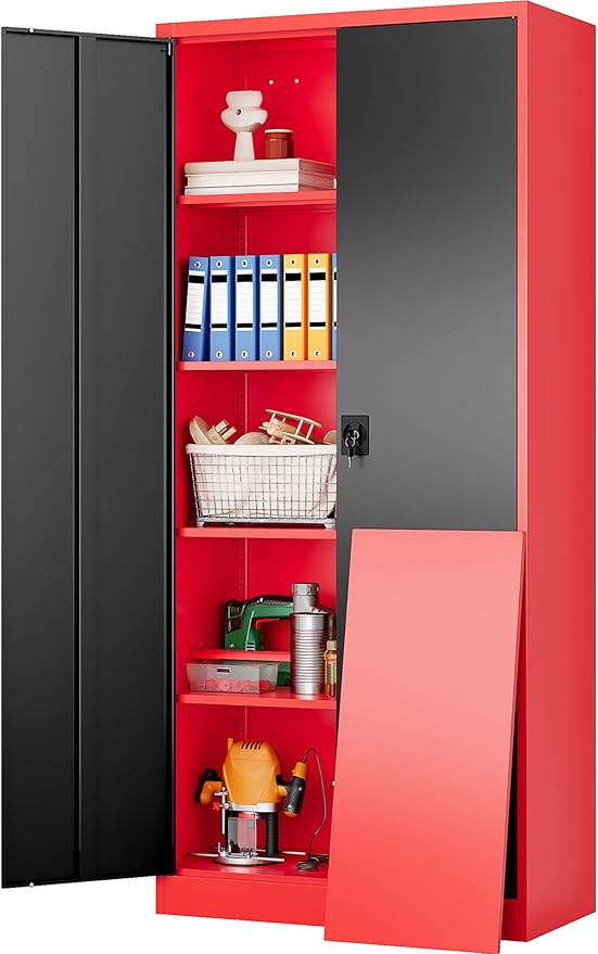 SISESOL Wide & Deep Metal Storage Cabinet by SISESOL