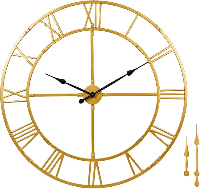 Ohweog Large Wall Clock for Living Room Decor – 32 Inch Silent Non-Ticking by WallClockDecor