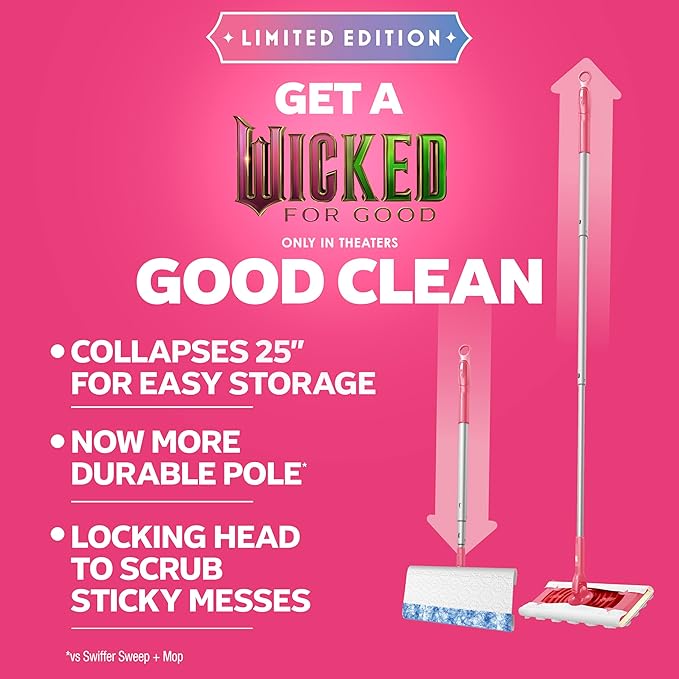 Swiffer Sweep and Mop Deluxe, Limited Edition Pink Wicked: - Image 2