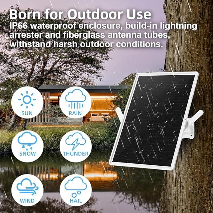 WiFi Extender Signal Booster Solar Battery Outdoor, Long Range up to 300-feet - Image 5