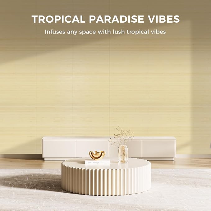 OUZUGIE 1 Pack 96x24 Inch Natural Bamboo Wall Panel – Raw Pole Wrap Paneling - Image 3
