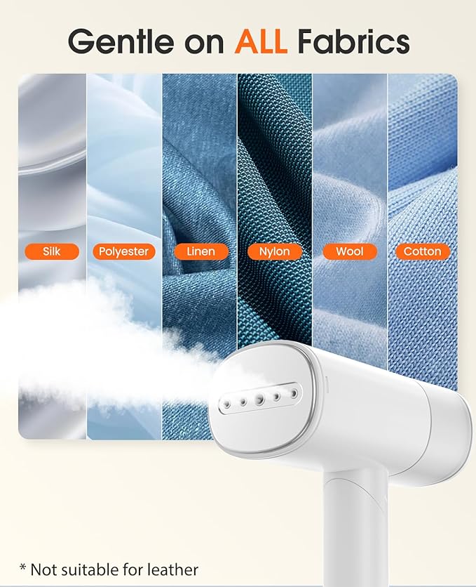 Handheld Steamer for Clothes, 1200W Foldable Travel Steamer, 20 Sec Preheat - Image 6