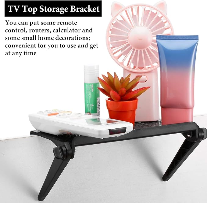 Jetec 3 Pieces Screen Top Shelf TV Top Storage Bracket 2-leg Adjustable Monitor - Image 4