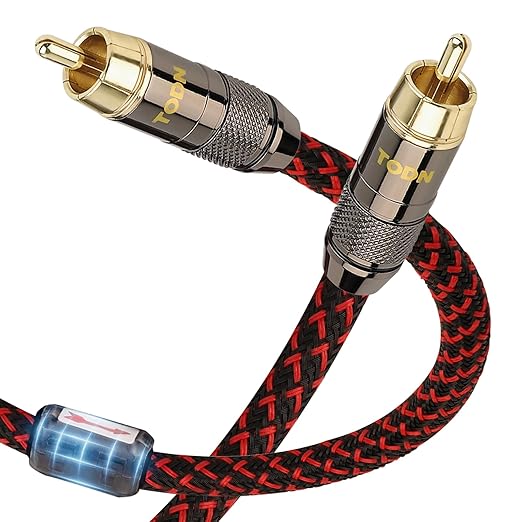 TODN Audiophile Digital Coaxial Cable OFC Core HiFi SPDIF Coax Audio Cable by TODNAudio