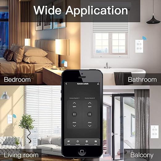 MOES Smart WiFi RF 2 Gang Double Curtain Blind Touch Switch - Image 2