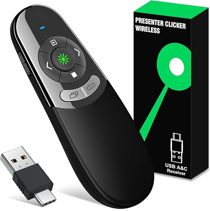 2 in 1 USB Type C Presentation Clicker by TITIANCOOLPresenter