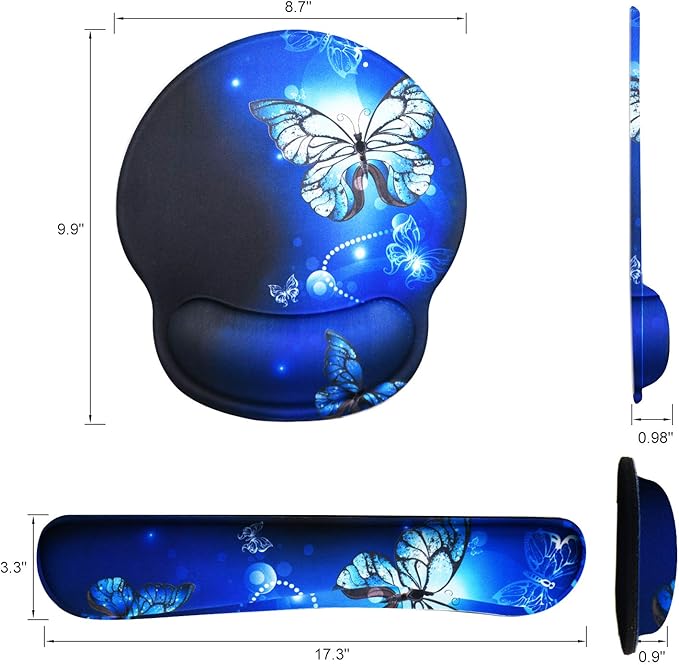 Mouse Pad Keyboard Wrist Rest, Gel Non Slip Rubber Wrist Support Rest Mouse Pad - Image 6