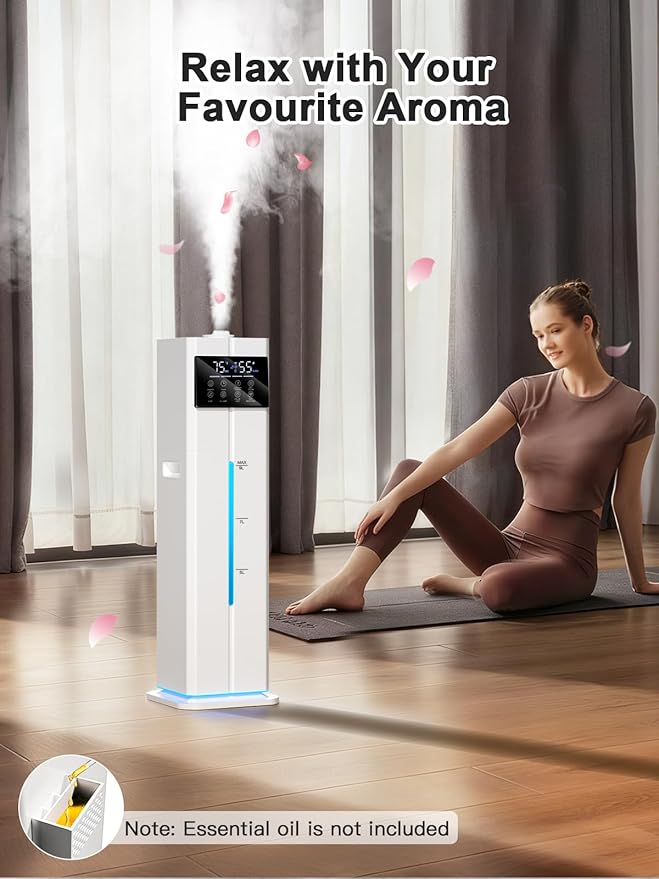 Zeova 9L/2.4Gal Smart Cool Mist Humidifier, Top Fill Quiet Humidifier Large Room - Image 9
