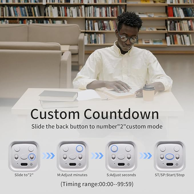 Productivity Timer Flip Gravity Sensor Cube Timer Countdown & Countup, Mute & - Image 4