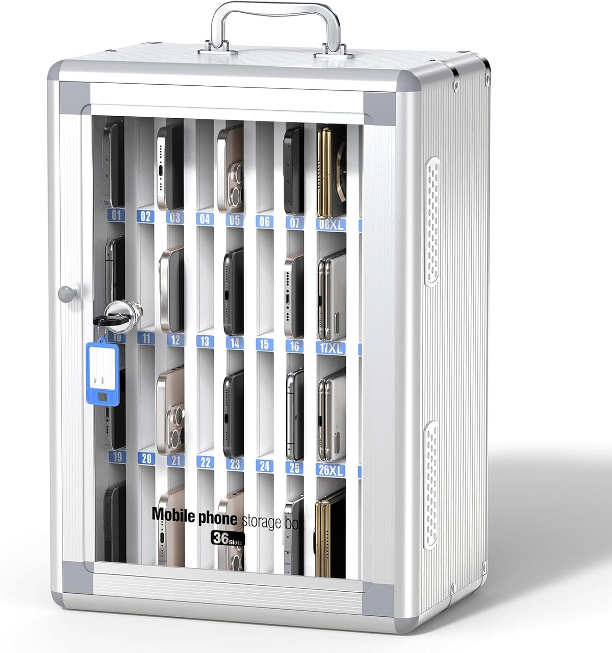 glosen 36 slots cell phone storage locker for, main product view
