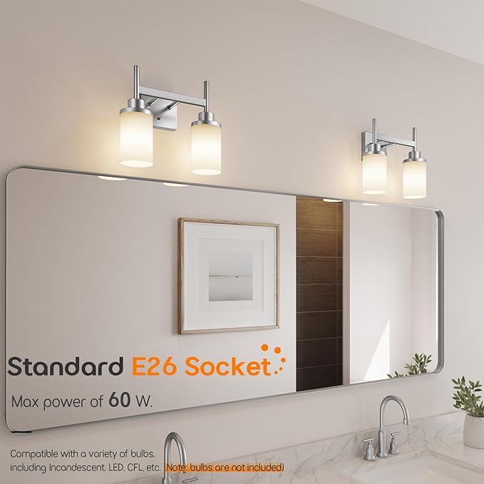 AONEON Bathroom Light Fixtures Brushed Nickel Vanity Lights - Image 5
