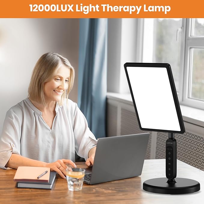LASTAR Light Therapy Lamp, 12000LUX Therapy Light UV-Free &Full Spectrum Sun - Image 3