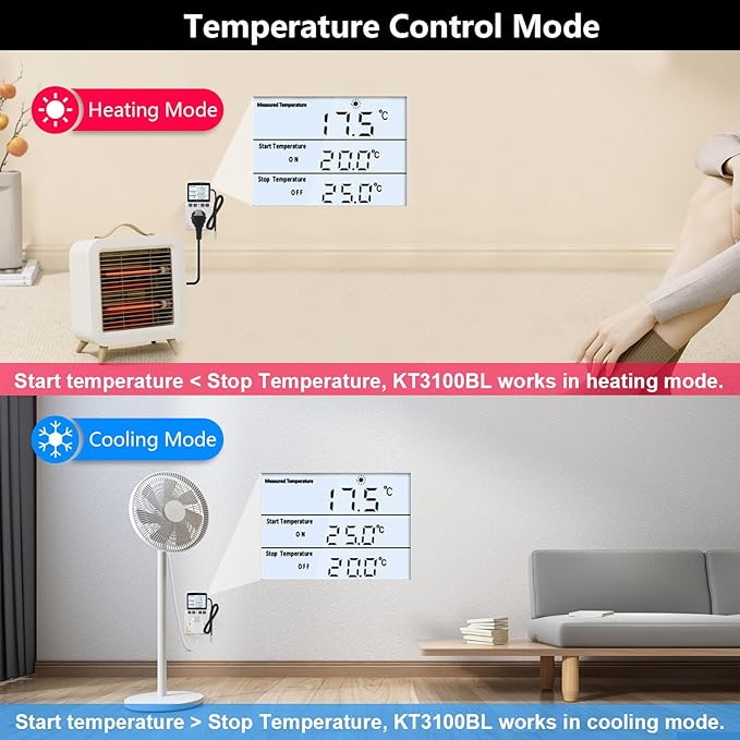 KETOTEK Digital Temperature Controller Thermostat Outlet Plug 120V - Image 4