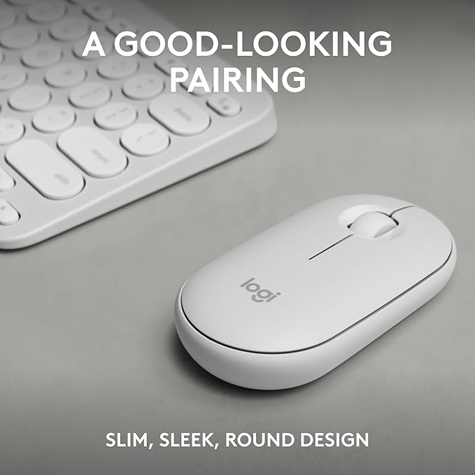 Logitech Pebble 2 Combo, Wireless Keyboard and Mouse, Quiet and Portable - Image 2