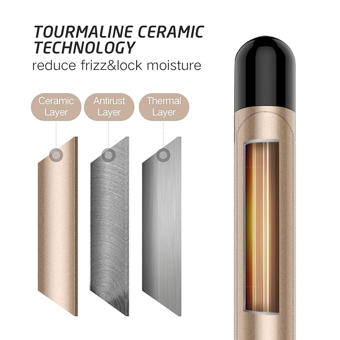 Hoson 1/2 Inch Curling Iron Professional, Ceramic Tourmaline Curl Wand Barrel - Image 3