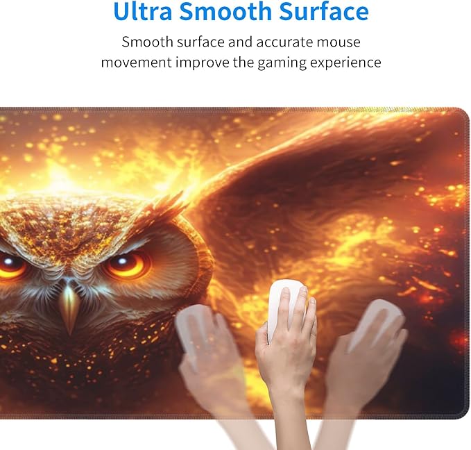 Golden Owl Extended Big Mouse Pad Large, XL Gaming Mouse Pad Desk Pad, - Image 5