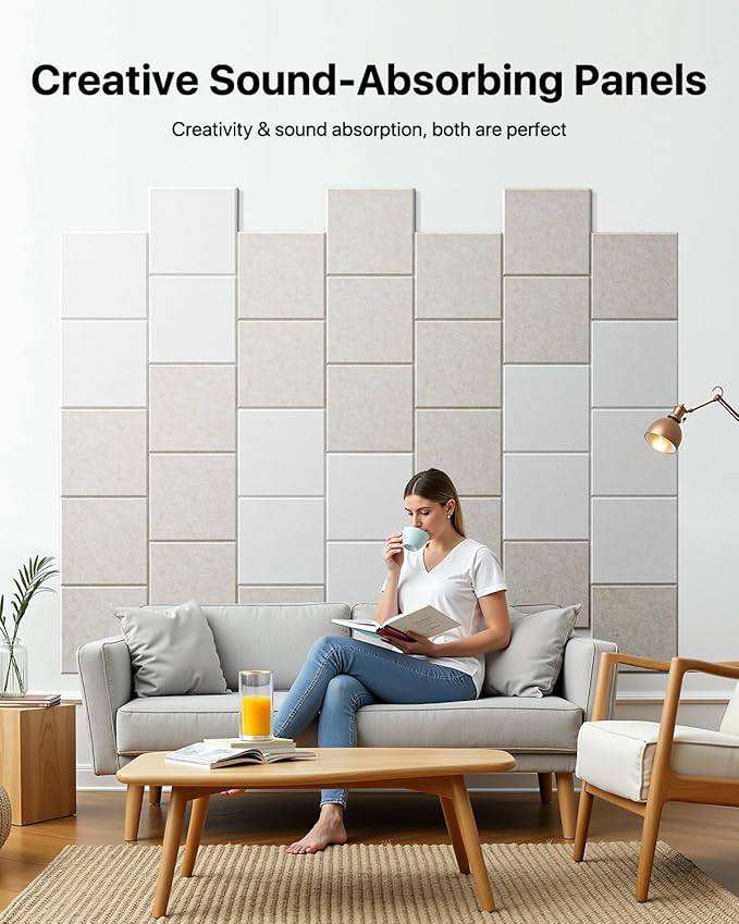 18 Pack Soundproof Wall Panels Self-Adhesive, Square Sound Proof Foam Panels - Image 7