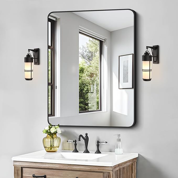FORBATH Bathroom Mirror 30" X 40", Large Rectangular Wall Mirror - Image 2