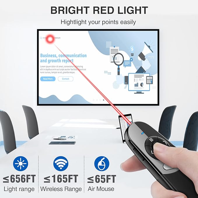 DINOSTRIKE 2 in 1 Type C and USB Presentation Clicker - Image 6