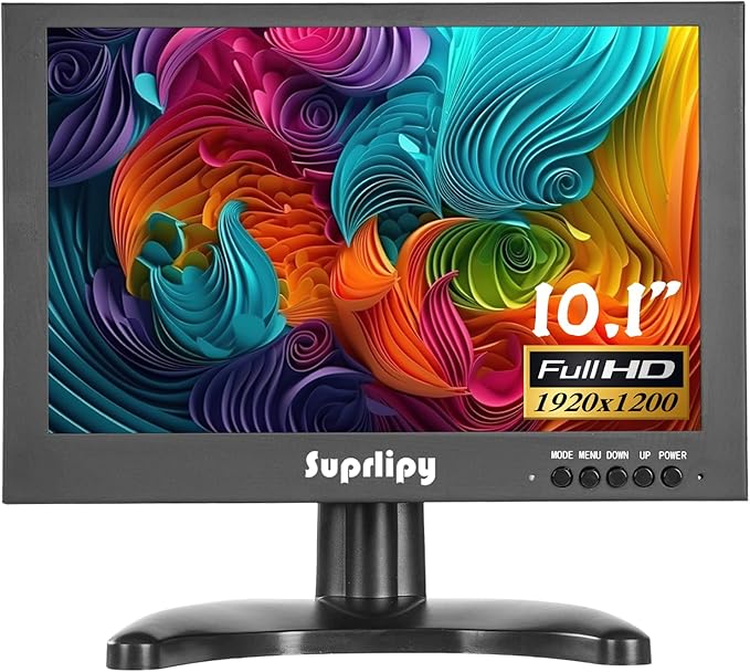 Suprlipy 10.1 Inch Mini Small HDMI Monitor 1920x1200 16:10 IPS Metal Housing by Unknown