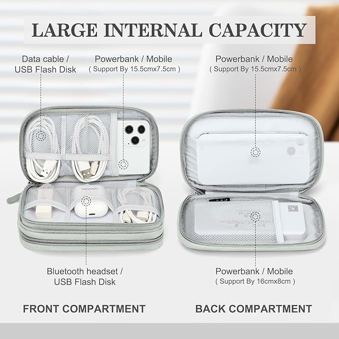 FYY Travel Cable Organizer Bag Pouch Electronic Accessories Carry Case Portable - Image 3