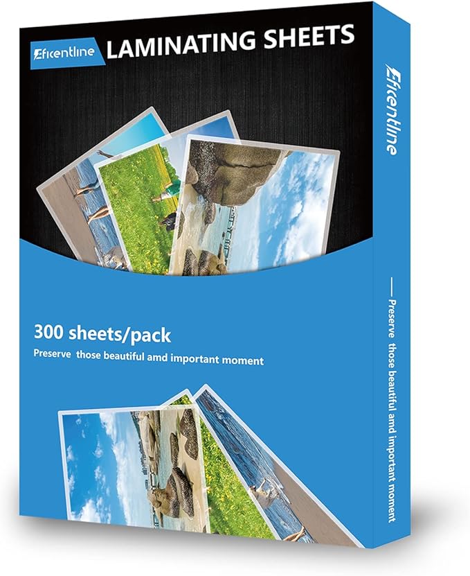 300 Pack 3 Mil Thermal Laminating Pouches, Plastic Laminating Sheets, 9 x 11.5 by Eficentline