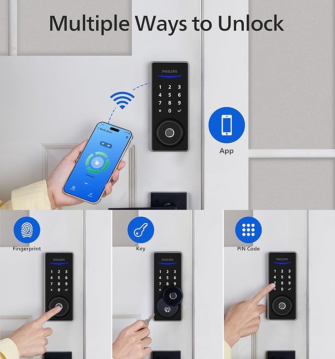 Philips Wi-Fi Smart Door Lock, Keyless Entry Door Lock - Image 2