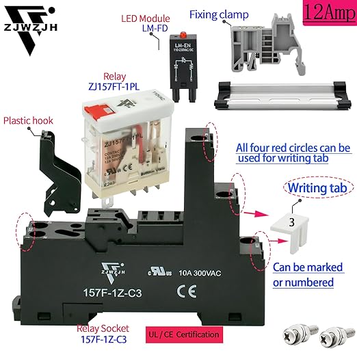 12 Amp Power Relay Switch Electromagnetic - Image 3