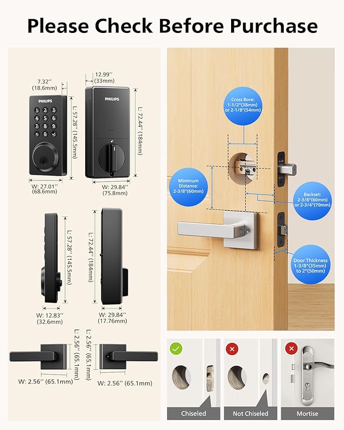 Philips Wi-Fi Smart Door Lock, Keyless Entry Door Lock - Image 7