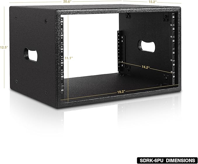 Sound Town 6U Studio Rack with 6-Space, Heavy-Duty 0.7" Baltic Birch Plywood - Image 4
