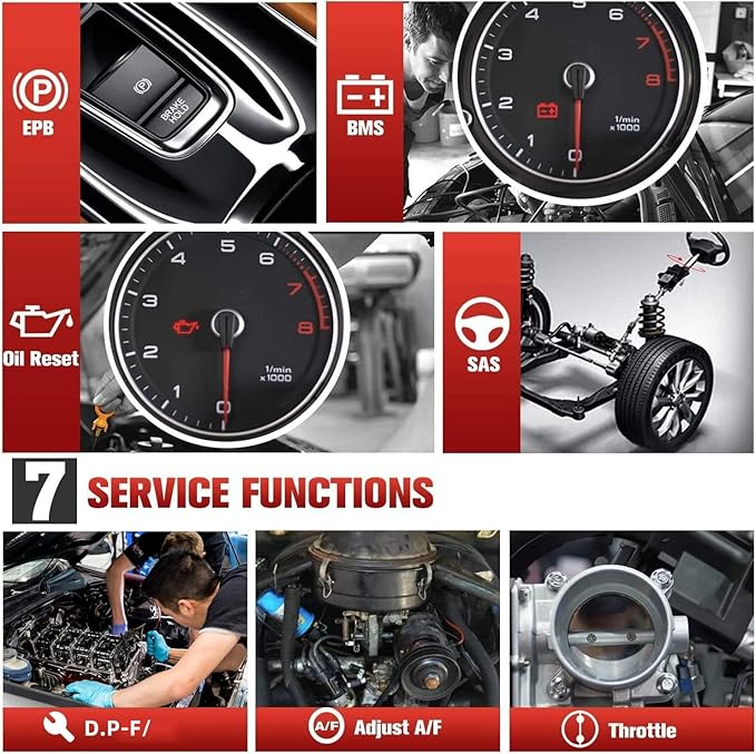Autel MaxiDiag MD806 OBD2 Scanner, ABS SRS Engine Transmission 4 Systems - Image 3
