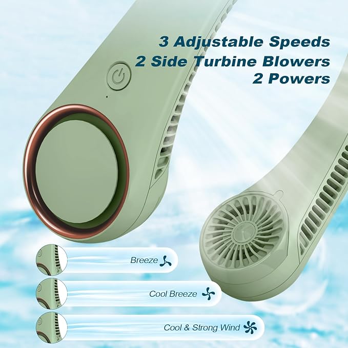CIVPOWER Neck Fan: Portable Personal Neck Cooling Rechargeable Bladeless Fan - Image 4
