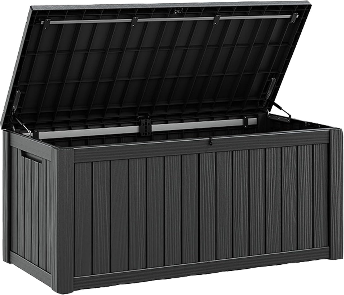 fancyango 180 gallon large outdoor storage deck box, main product view