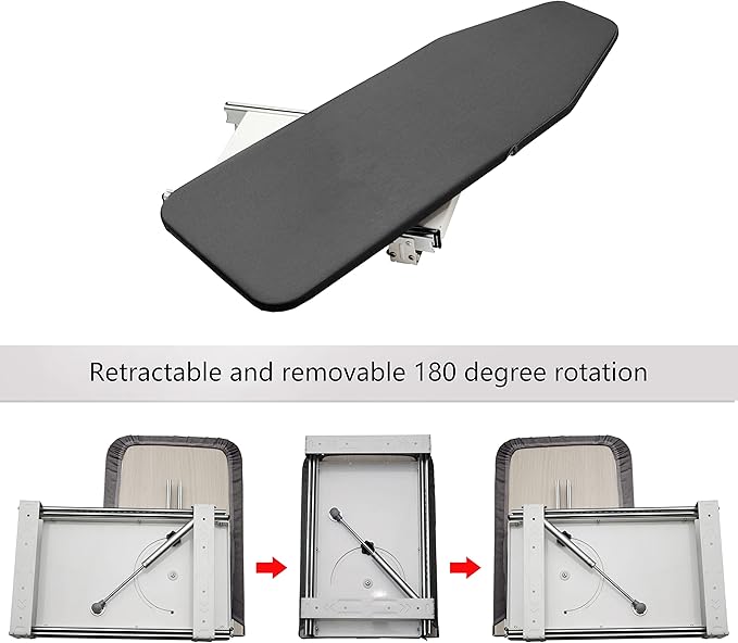 AKOZLIN Retractable Pull Out Ironing Board Closet Sliding Out Swivel Iron Board - Image 5