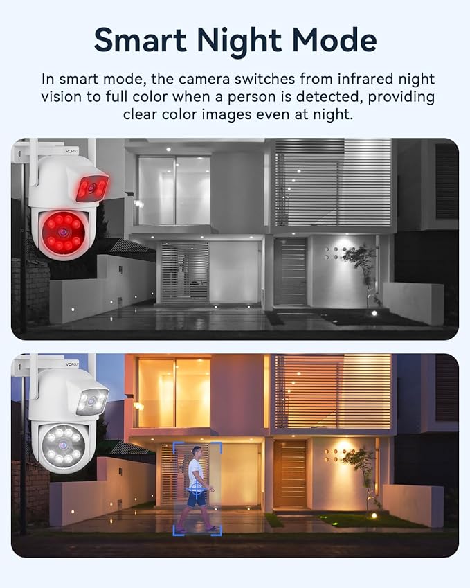 VORGUT Security Camera Outdoor Wireless, Dual Lens 2K 355° PTZ Home Security - Image 5