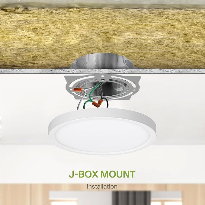 ASD LED 5" Round Flush Mount Ceiling Light Fixture, Low Profile Surface - Image 7