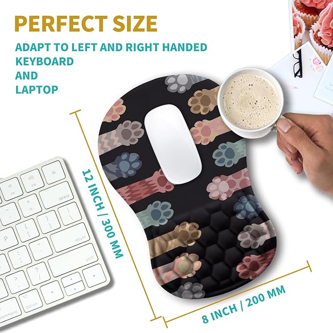 Hokafenle Ergonomic Mouse Pad Wrist Support, Wrist Rest Mousepad - Image 3