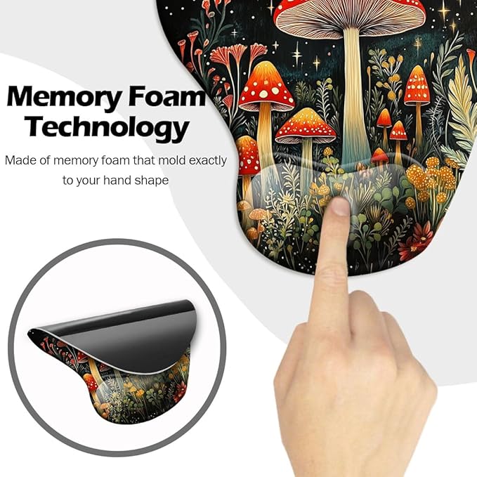 Ergonomic Mouse Pad with Wrist Support, Mouse Pad with Wrist Rest and Coaster - Image 4