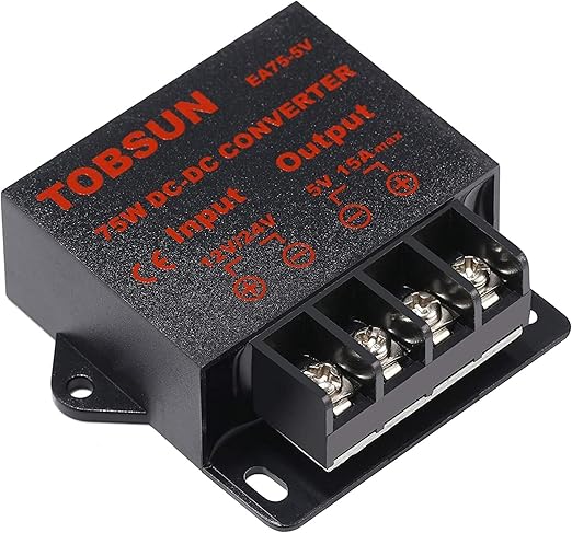 DC 12V/24V to 5V 15A Step Down Converter by VOLRANTISE