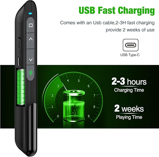 USB C Rechargeable Presentation Clicker - Image 3