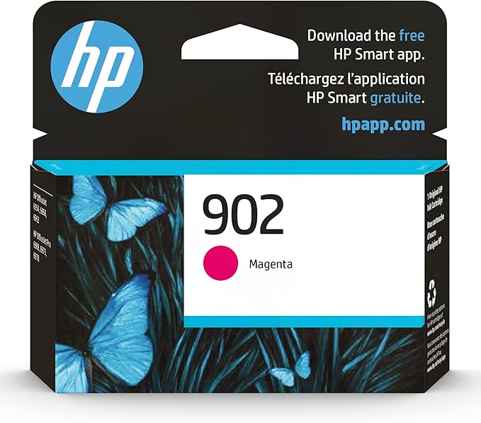 HP 902 Magenta Ink Cartridge | Works OfficeJet 6950, 6960 Series, OfficeJet Pro by HP