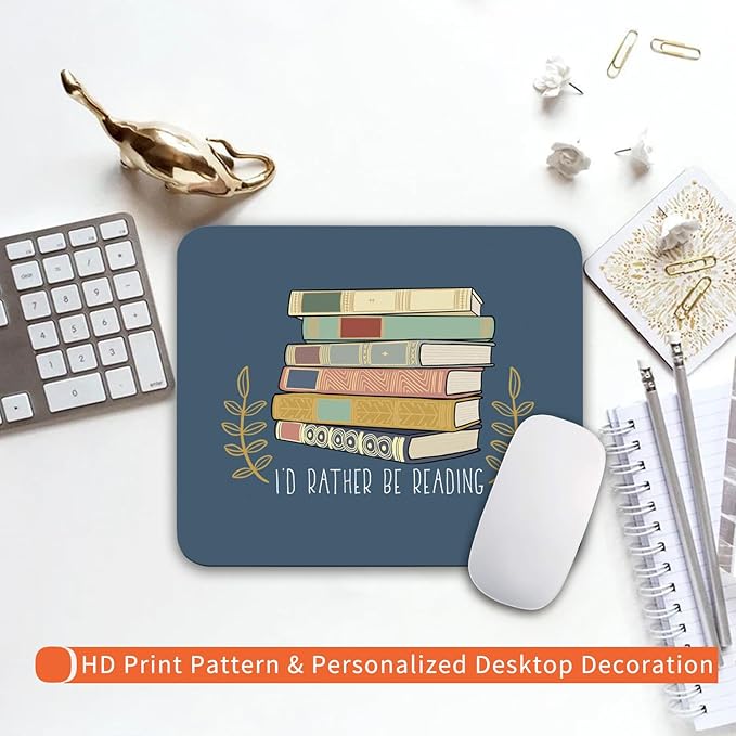 Armanza Square Mouse Pad Books, Personalized Premium-Textured Custom Mouse Mat - Image 6